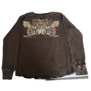 VINTAGE HURLEY GRAPHIC THERMAL LONG SLEEVE